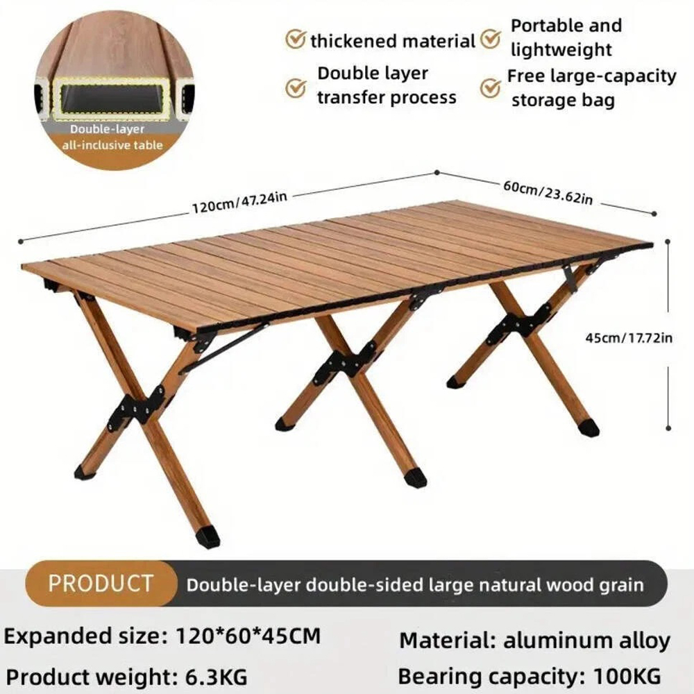 Aluminum Alloy Folding Egg Roll Table