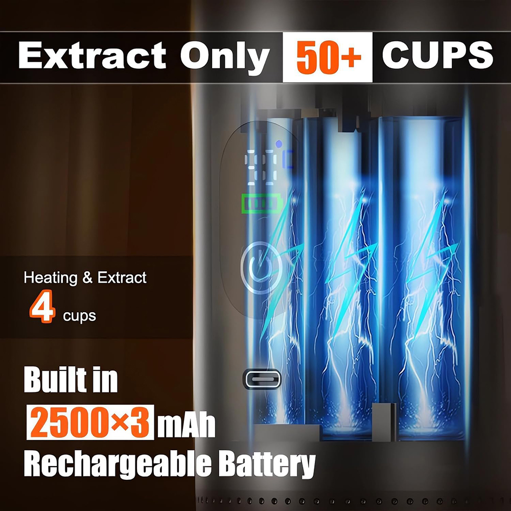 The Portable Coffee Machine Comes With A Built-In Heating System
