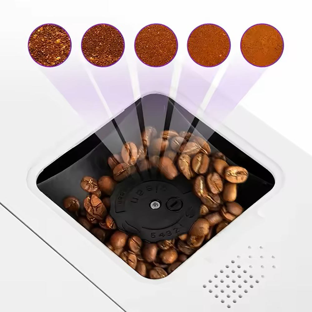 The Water Tank Of The Intelligent Metal Coffee Machine Has A Capacity Of 1L And Comes With A Built-In Jot Water System