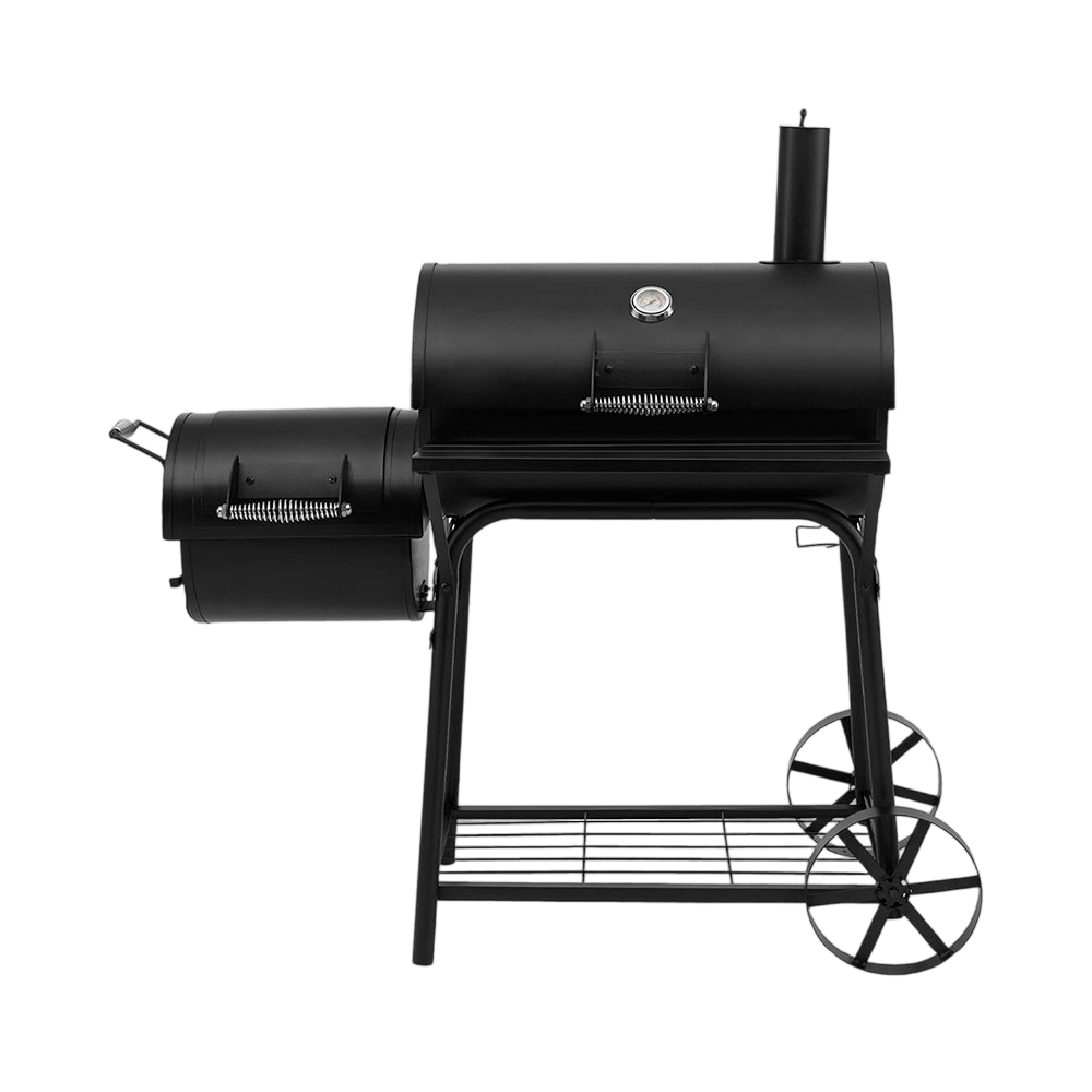 Outdoors Charcoal 2-IN-1 BBQ Smoker Grill Barbecue Outdoor Cooking