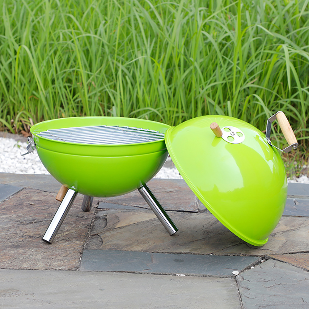 2-3 People，Protable Iron Apple Shape BBQ Grill
