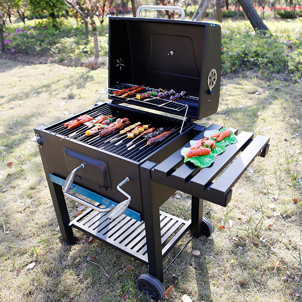Household Charcoal Barbecue Grill Patio Rack Thickened Courtyard Large Outdoor Black Carbon Steel Professional Grill