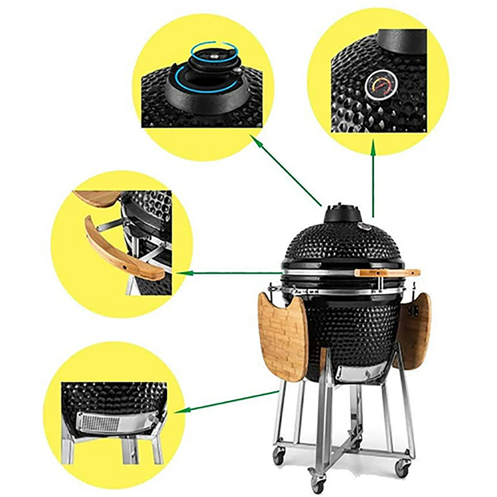 Enamel Outdoor Kitchen  Double-sided Panels Stability Supports