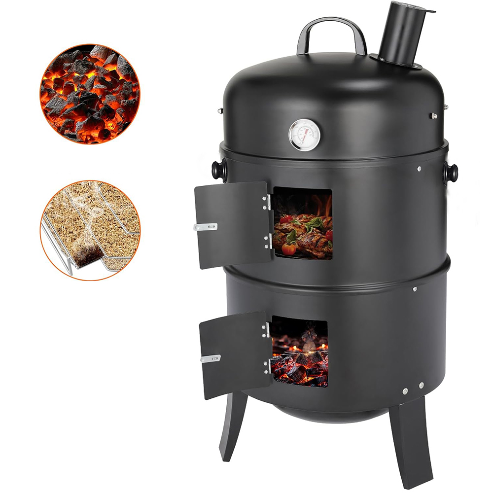 Outogether Food smoker BBQ grill CharcoaGrill for Backyard Patio Outdoor
