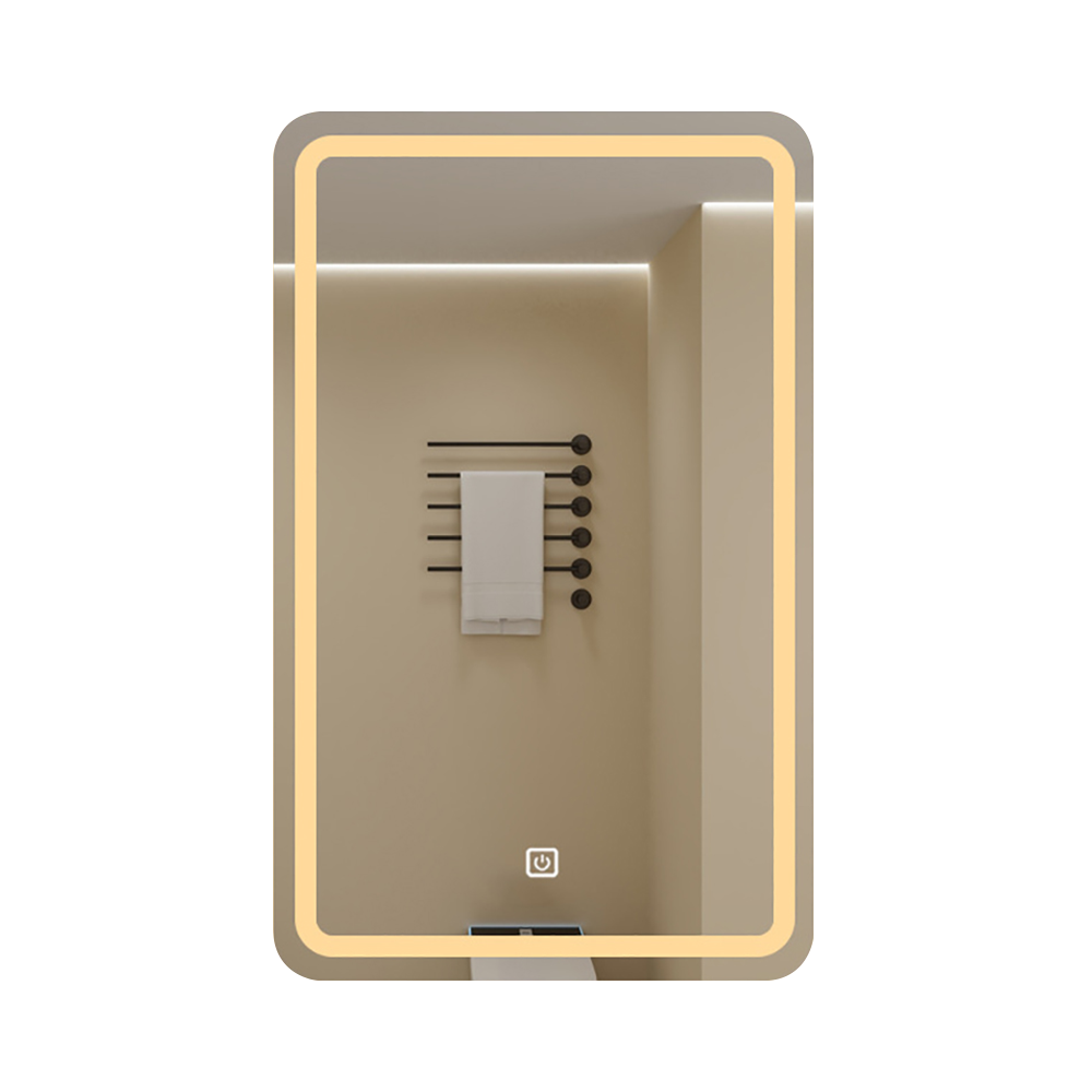 Single-touch three-tone tempered glass mirror, 110V US plug