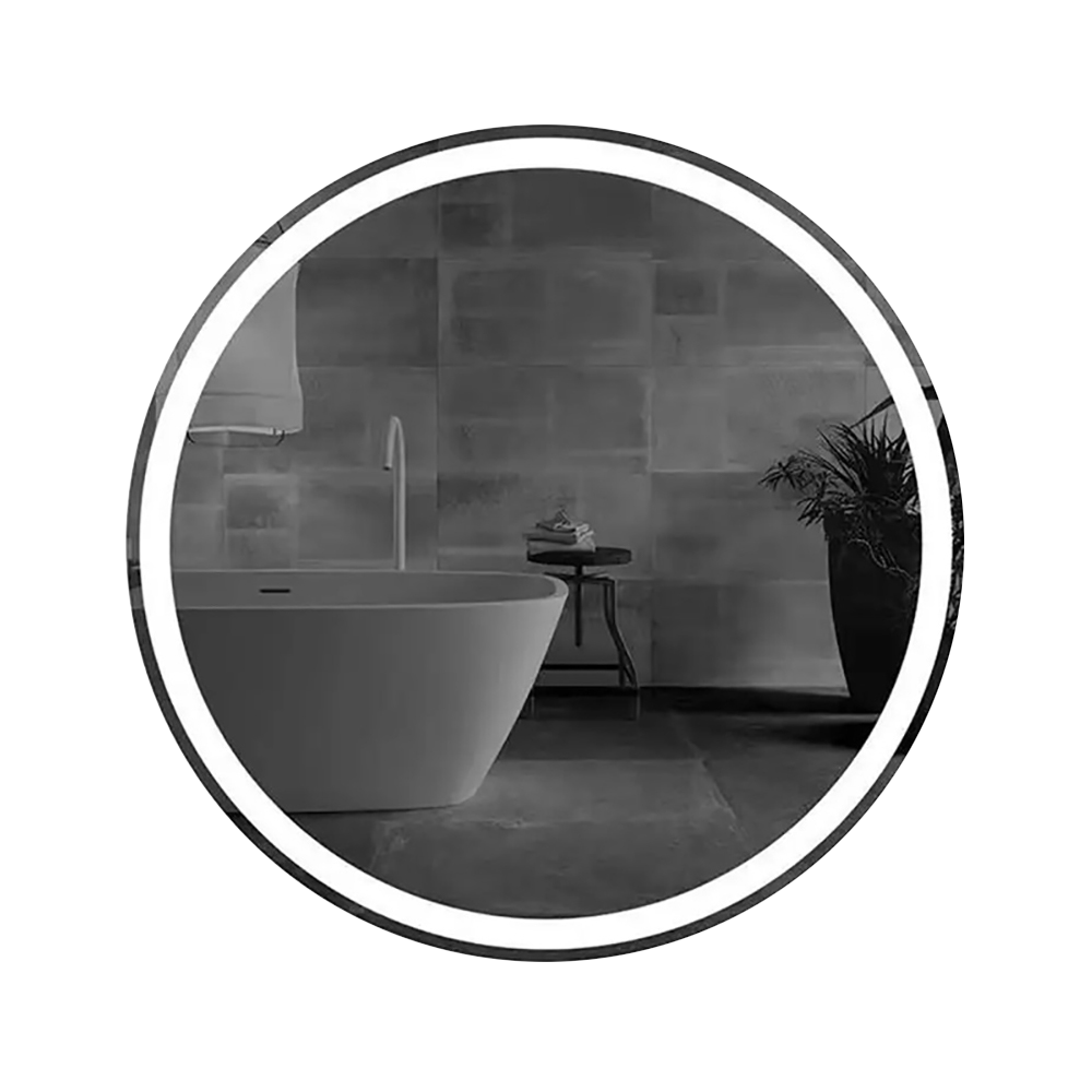 Single-touch three-tone tempered Circle glass mirror, 110V US plug