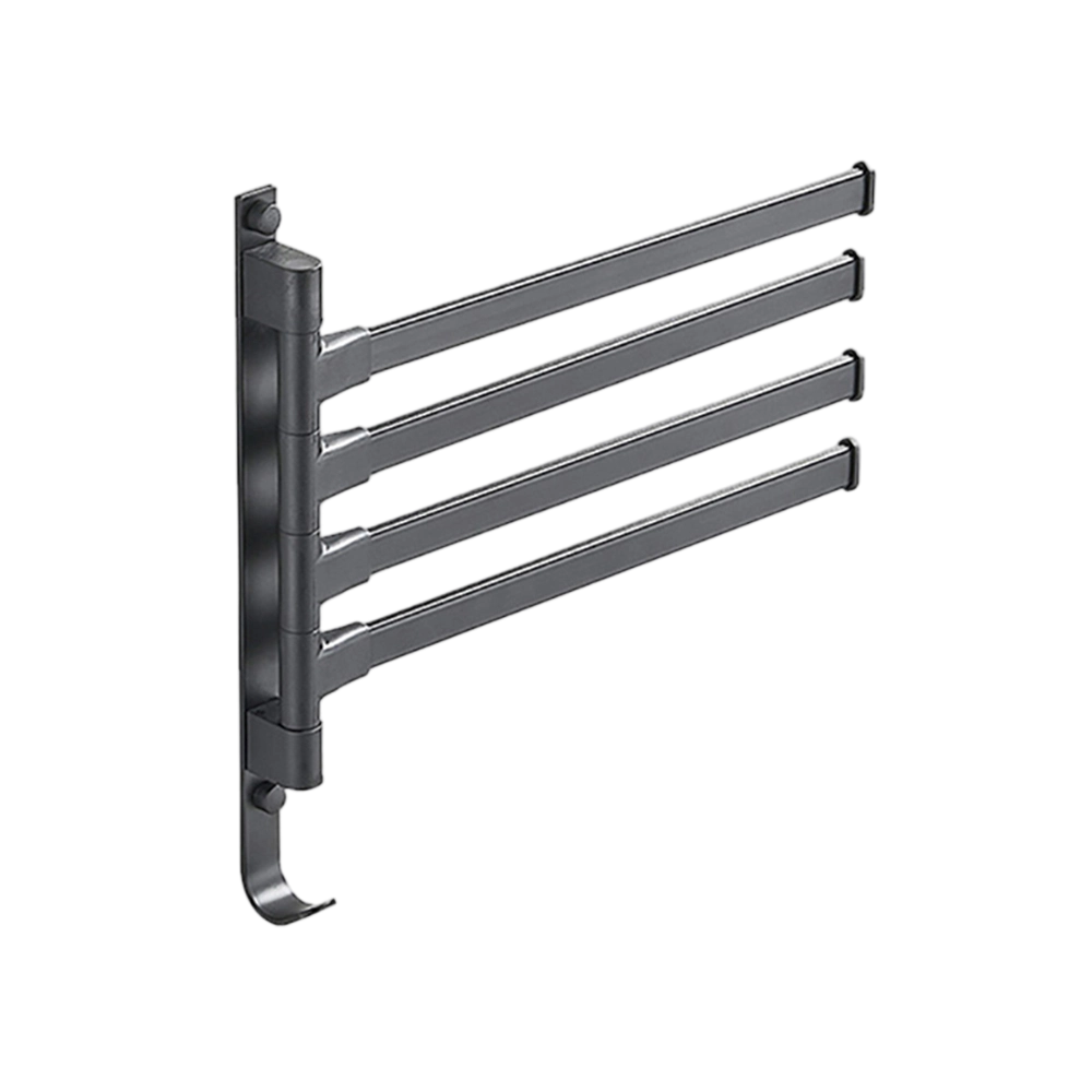 Aluminum alloy anodized high-capacity towel rack