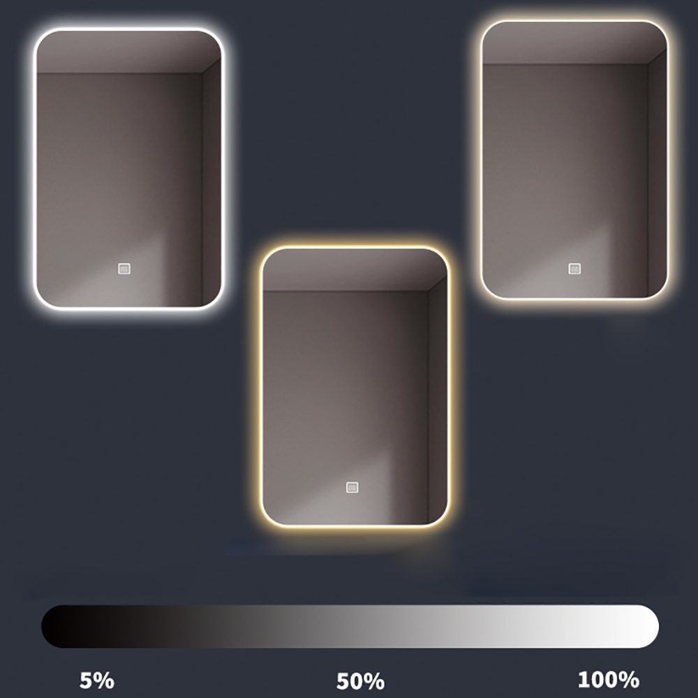 Single-touch three-tone tempered glass mirror, 110V US plug