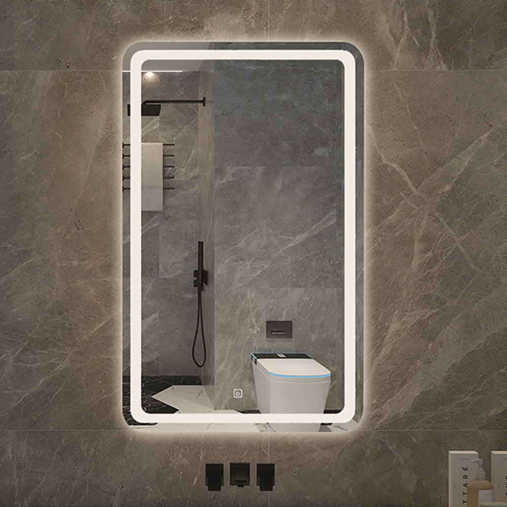 Single-touch three-tone tempered glass mirror, 110V US plug