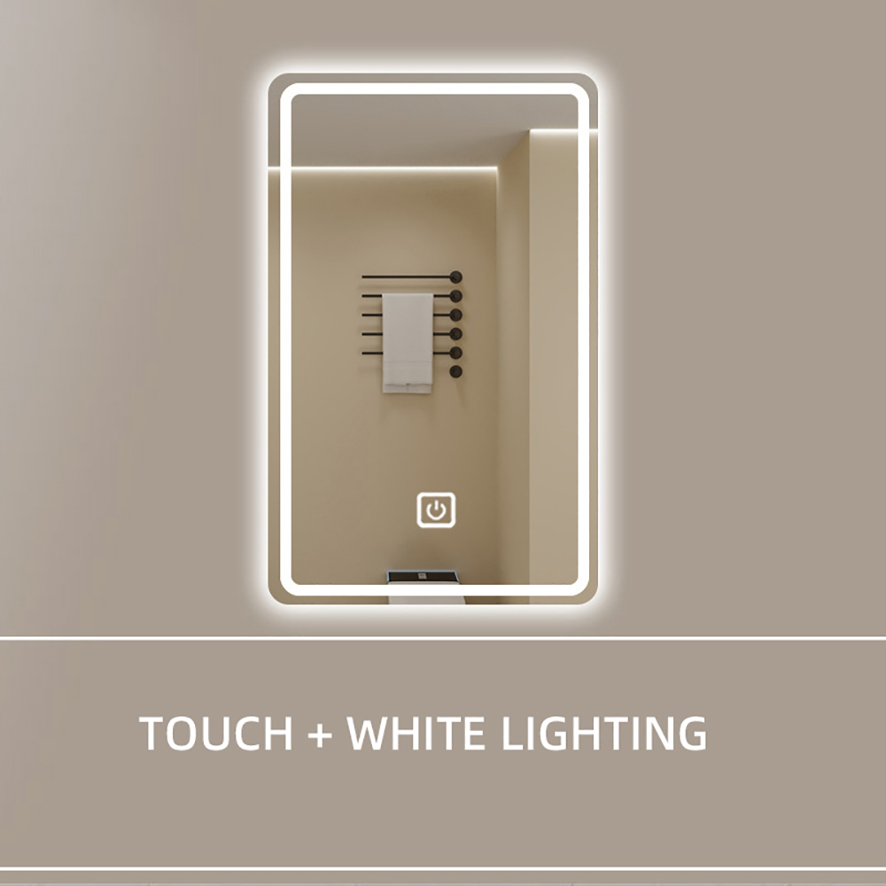 Single-touch three-tone tempered glass mirror, 110V US plug